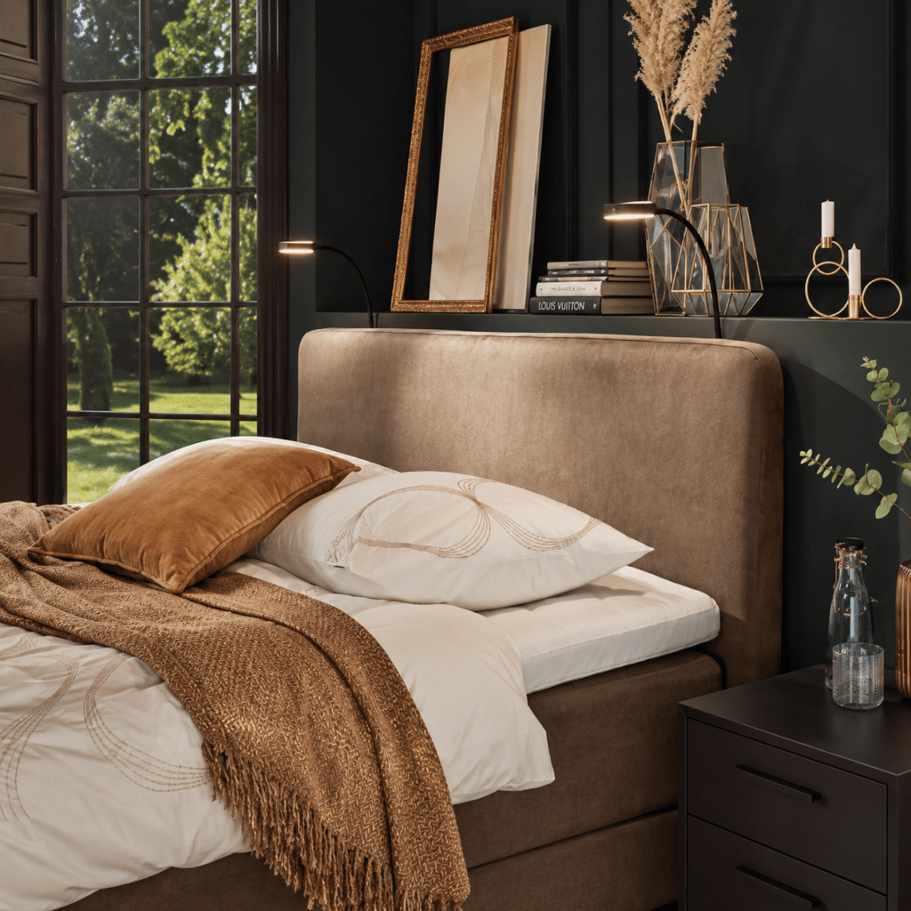 caresse boxspring 3050 vlak detail gel foam topper en pocketvering