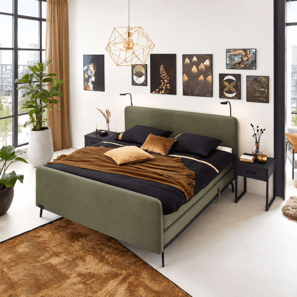 caresse boxspring 3010 elektrisch vooraanzicht lighoogte 65 cm