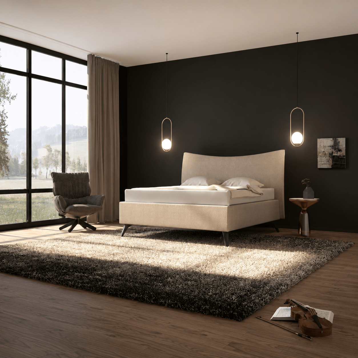 Het zwevende frame van het TEMPUR PURE design bed