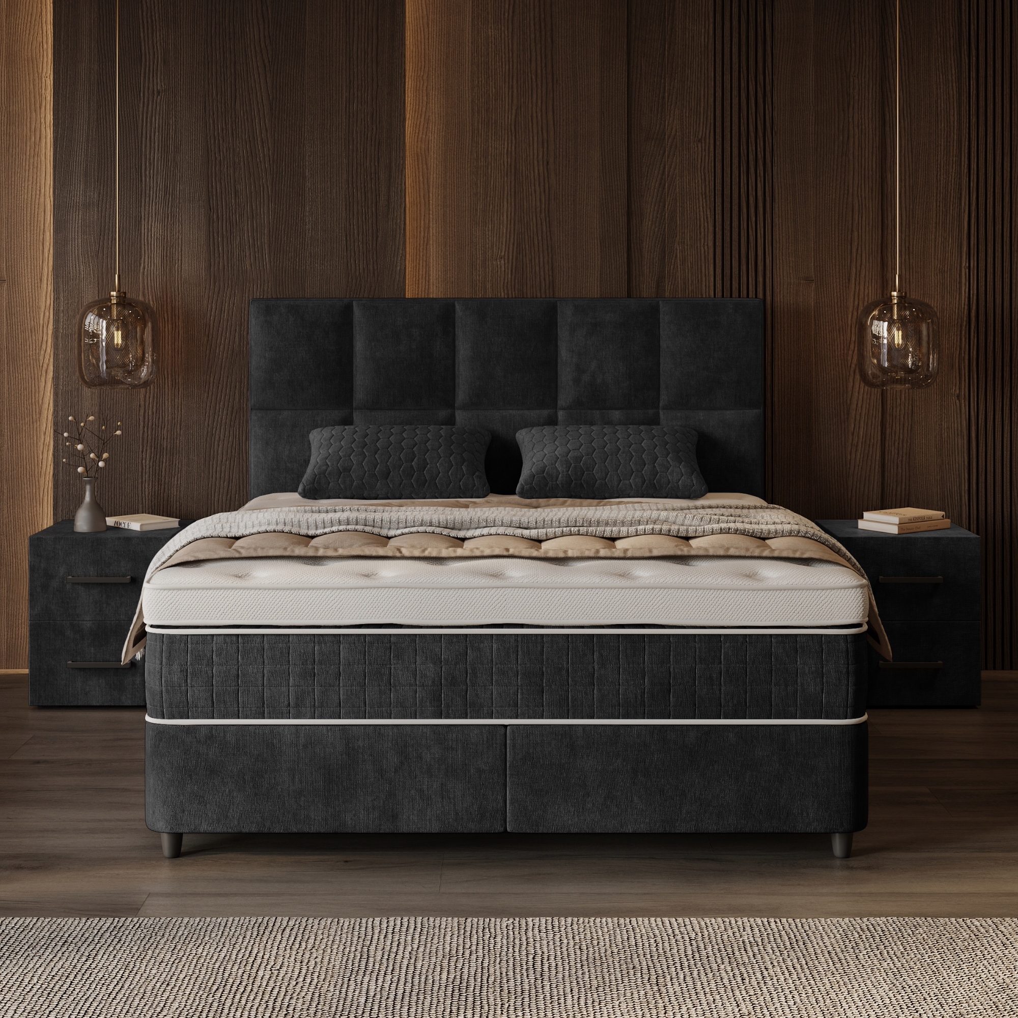 Opbergboxspring Neroli Zwart