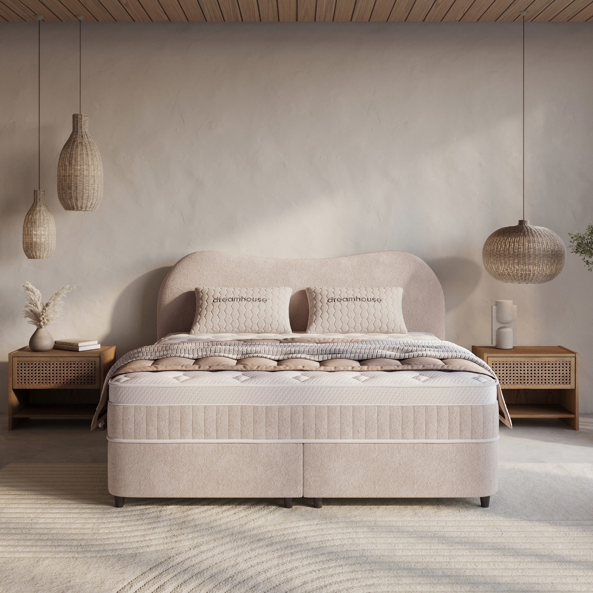 Opbergboxspring Arcus Beige