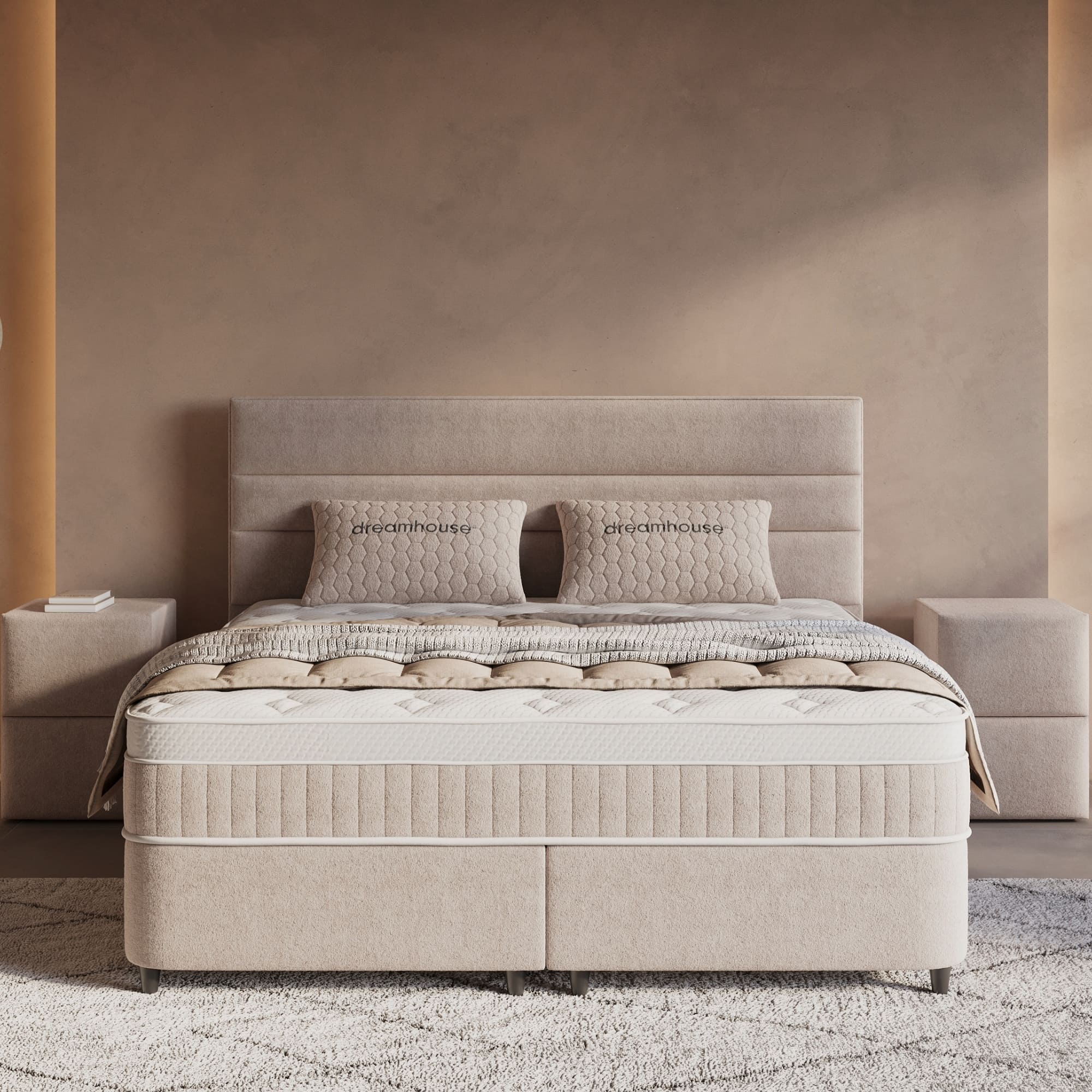 Opbergboxspring Horizon Sand-Beige