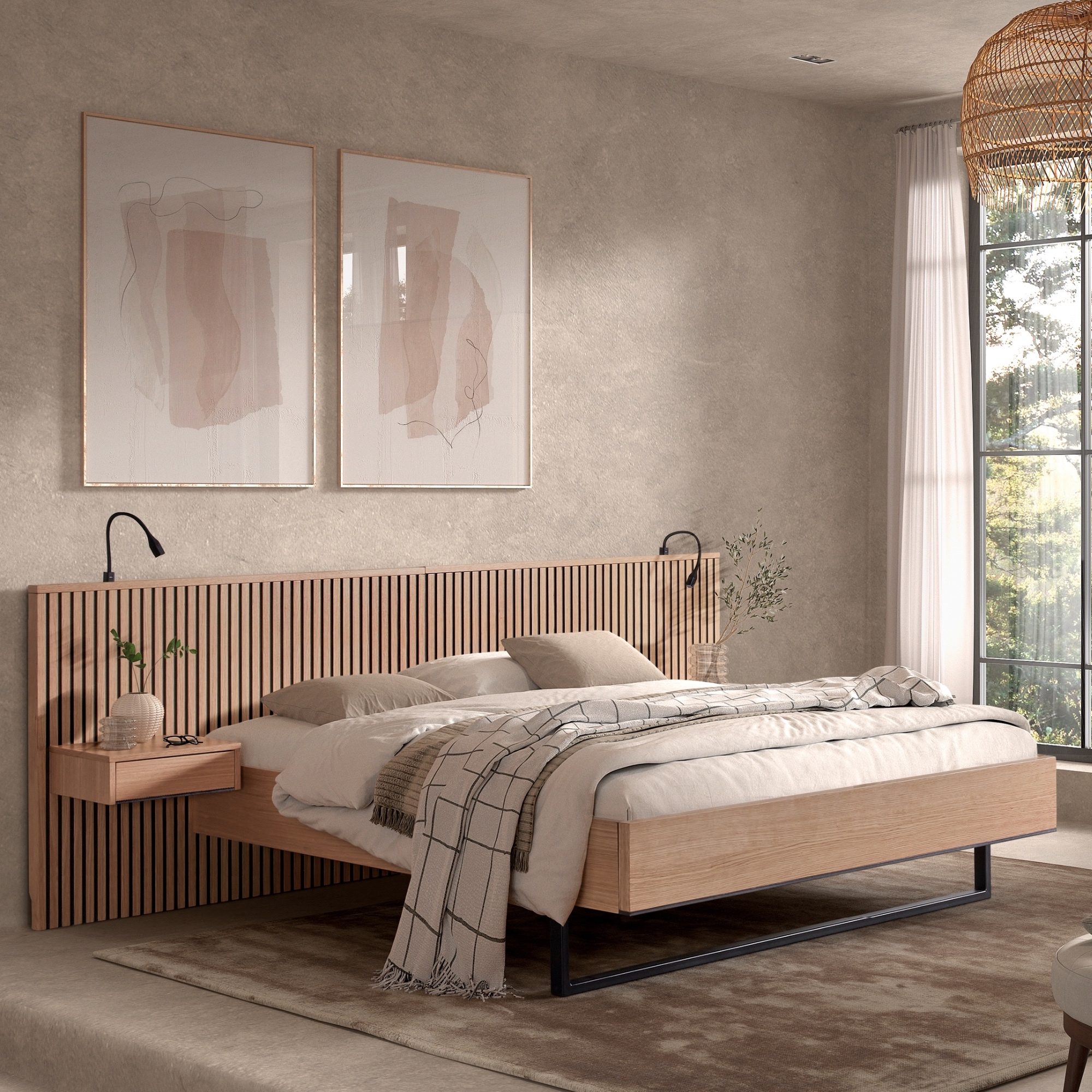 Ledikant Marriott Van Os 2-delig hoofdbord