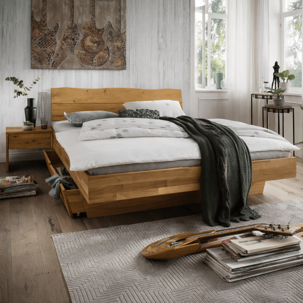 Forestales Astoria met Bedlades Massief Wild Eiken Houten Zweefbed