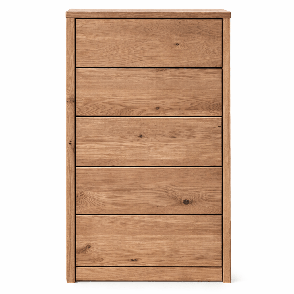 Forestales Bakersfield Commode II van massief wild eiken met 5 laden.