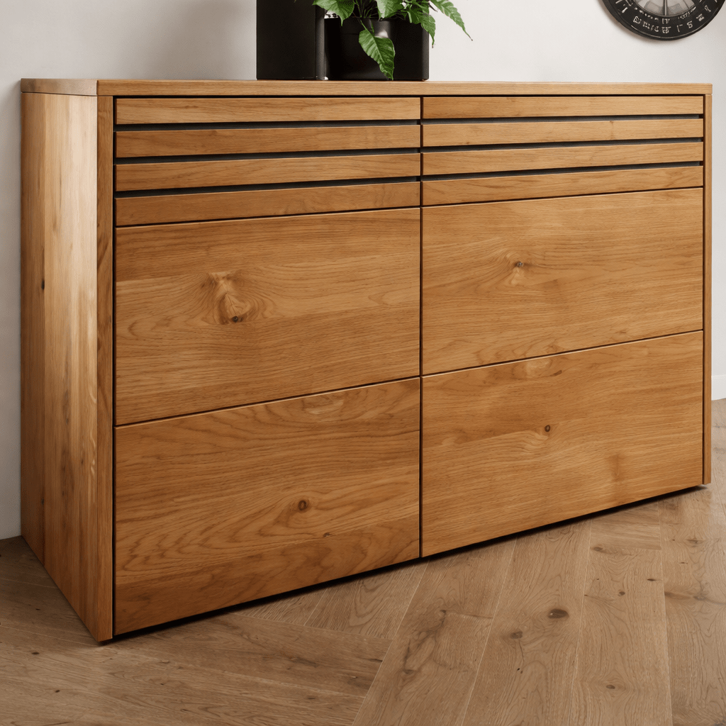 Forestales Kansas Commode II van massief wild eikenhout (105 cm breed).