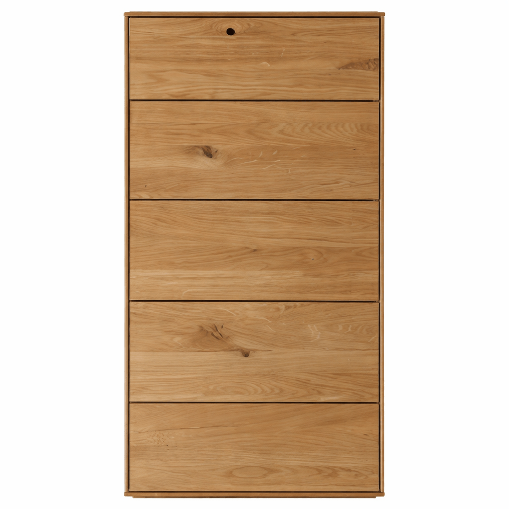 Kubistische Forestales Maryland Commode IV van massief hout met 5 laden.