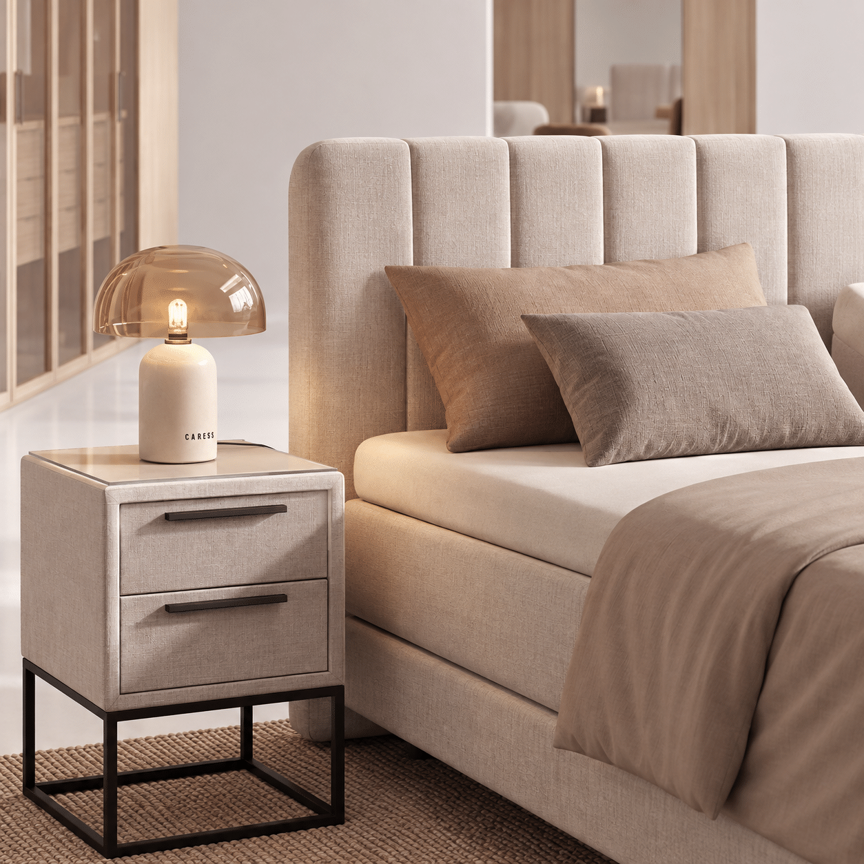 caresse boxspring 3410 elektrisch detail gel foam topper en pocketvering