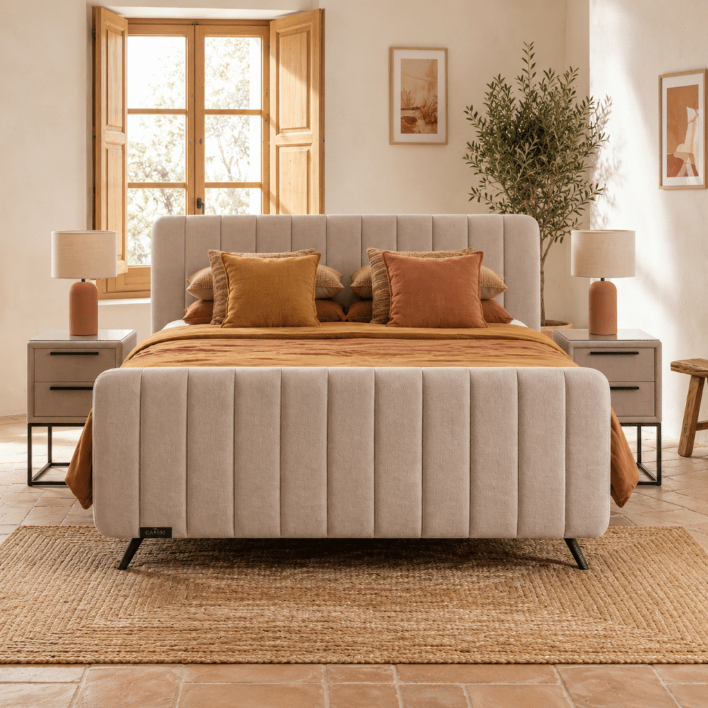 caresse boxspring 3460 vlak vooraanzicht lighoogte 66 cm