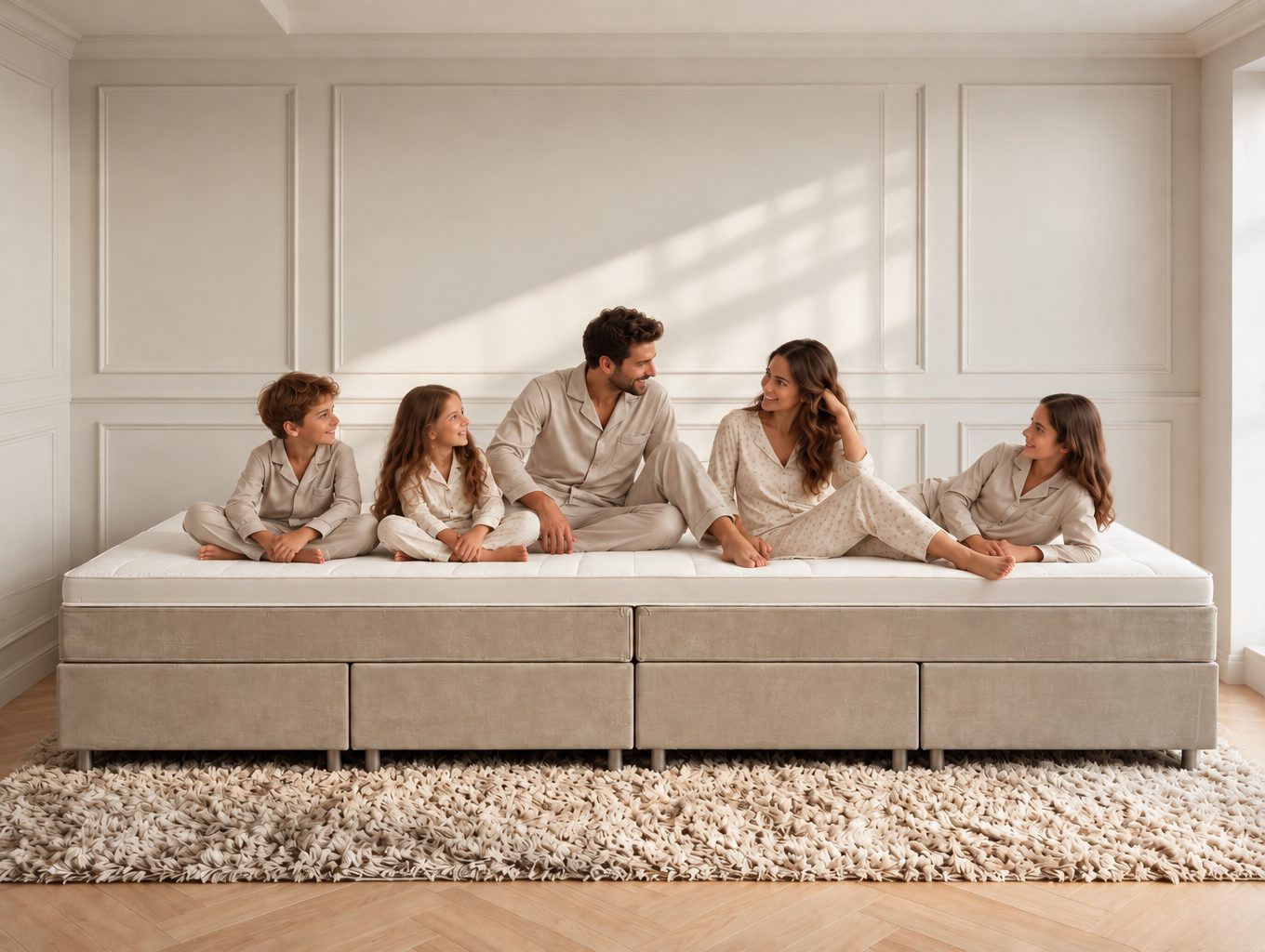 van Schaik Familie Boxspring Kingsize XXL zonder hoofdbord