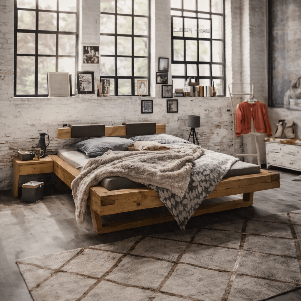 Het Woodhaven Massief Eiken Ledikant met een ruimtelijk zwevend design.