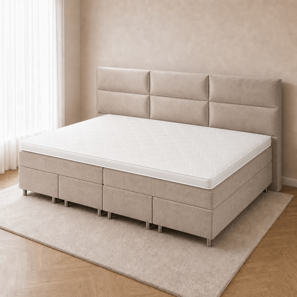 van Schaik Familie Boxspring Kingsize XXL Beige - Afbeelding 4