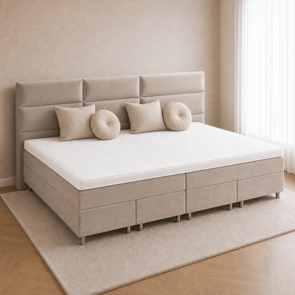 van Schaik Familie Boxspring Kingsize XXL Beige - Afbeelding 6
