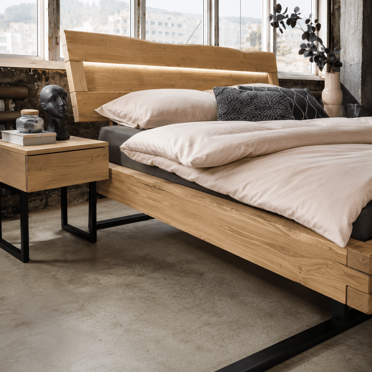 Van Schaik Aro Eiken Balkenbed - Afbeelding 3