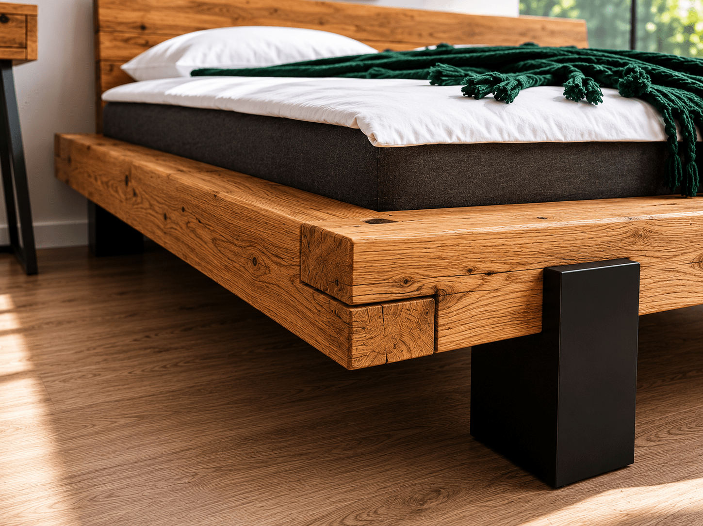 Van Schaik Freya Massief Wild Eiken Balkenbed - Afbeelding 3