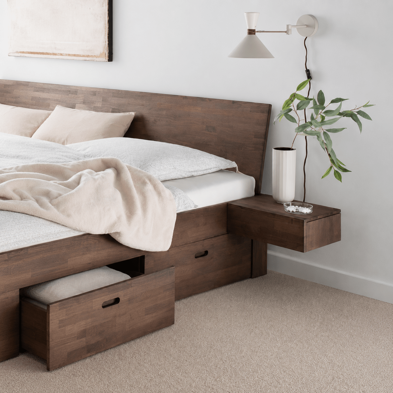 Van Schaik Nordic Mokka Houten Ledikant met Bedlades - Afbeelding 2