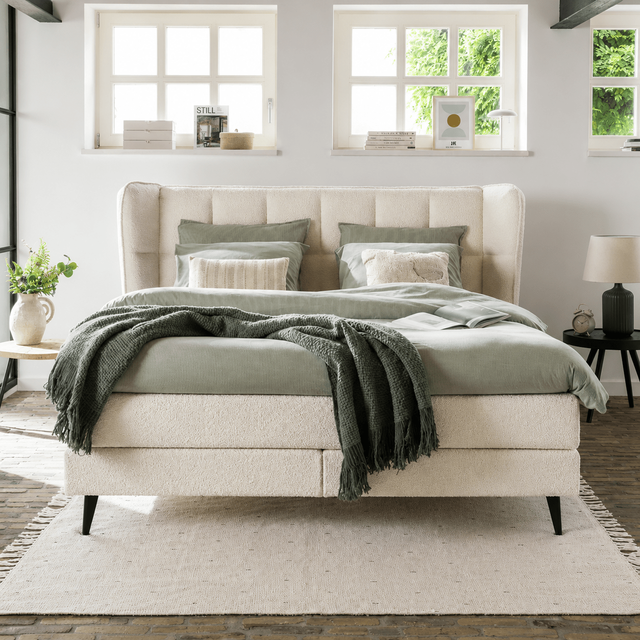 Arctic Living Bodø Wingback Gestoffeerd Boxspring - Afbeelding 2
