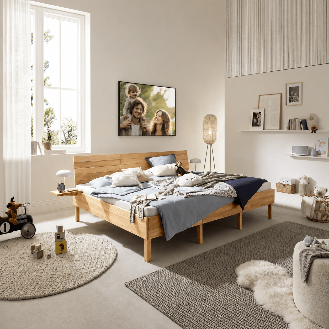 Van Schaik Family Massief Houten Familiebed 270cm Breed - Afbeelding 2