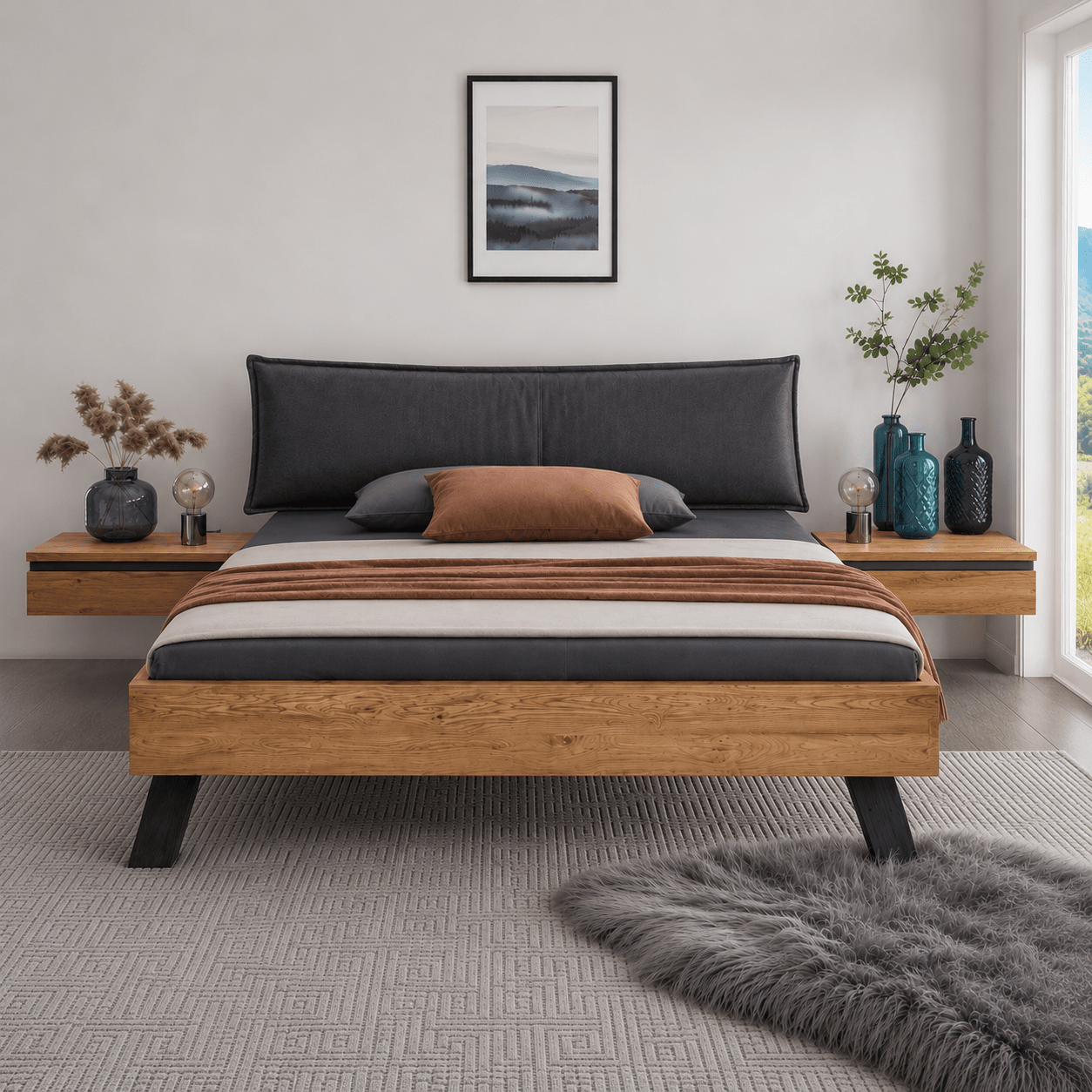 Forestales Intenso Massief Houten Bed - Afbeelding 2