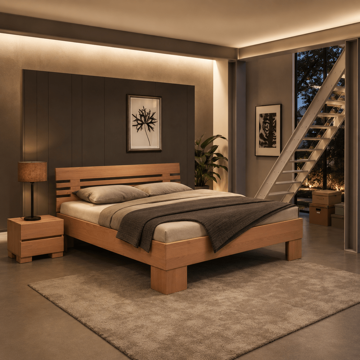Van Schaik Lucano Massief Houten Bed
