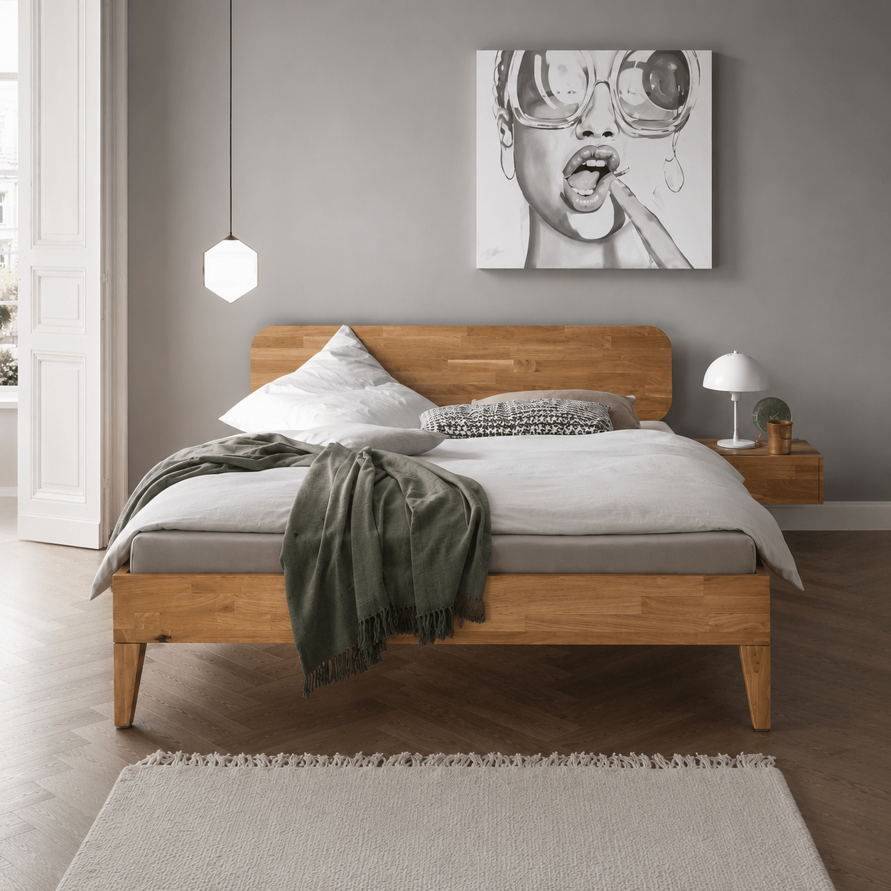 Van Schaik Nordic Oak Massief Houten Bed - Afbeelding 2