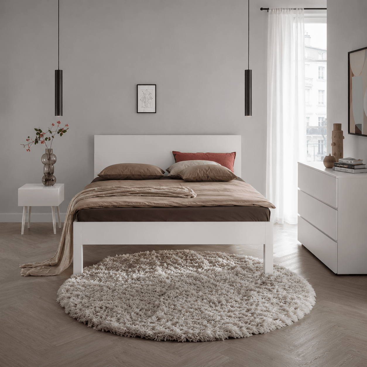 Van Schaik Nordic Wit Houten Bed - Afbeelding 2