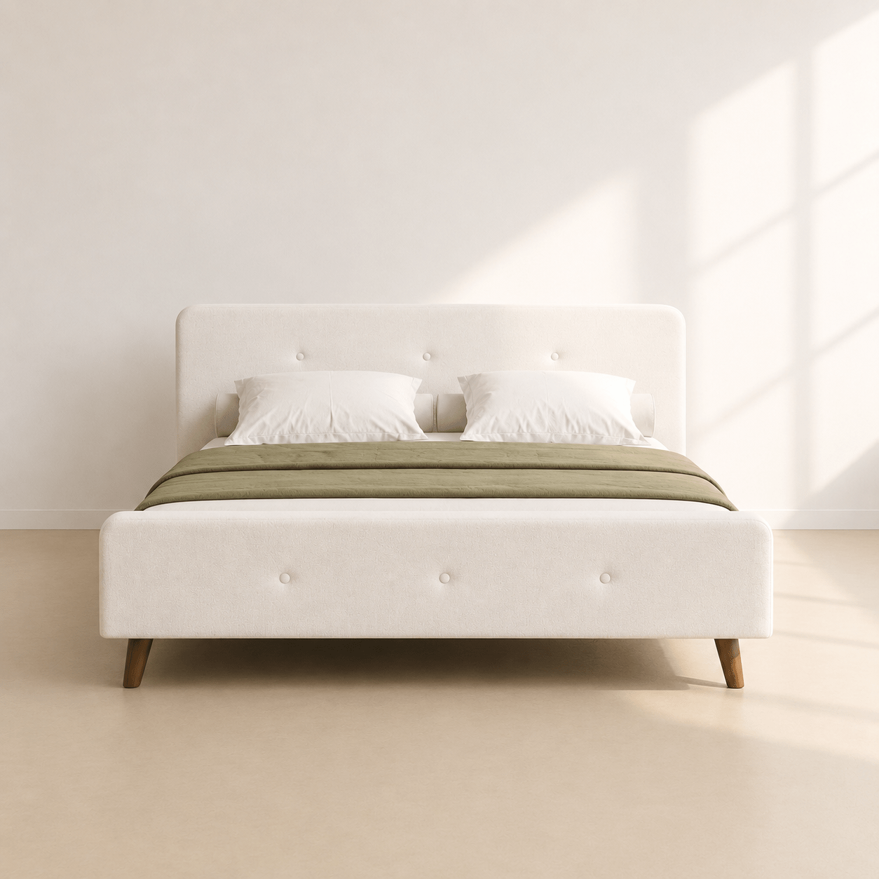 boucle-stof-gestoffeerd-tweepersoonsbed