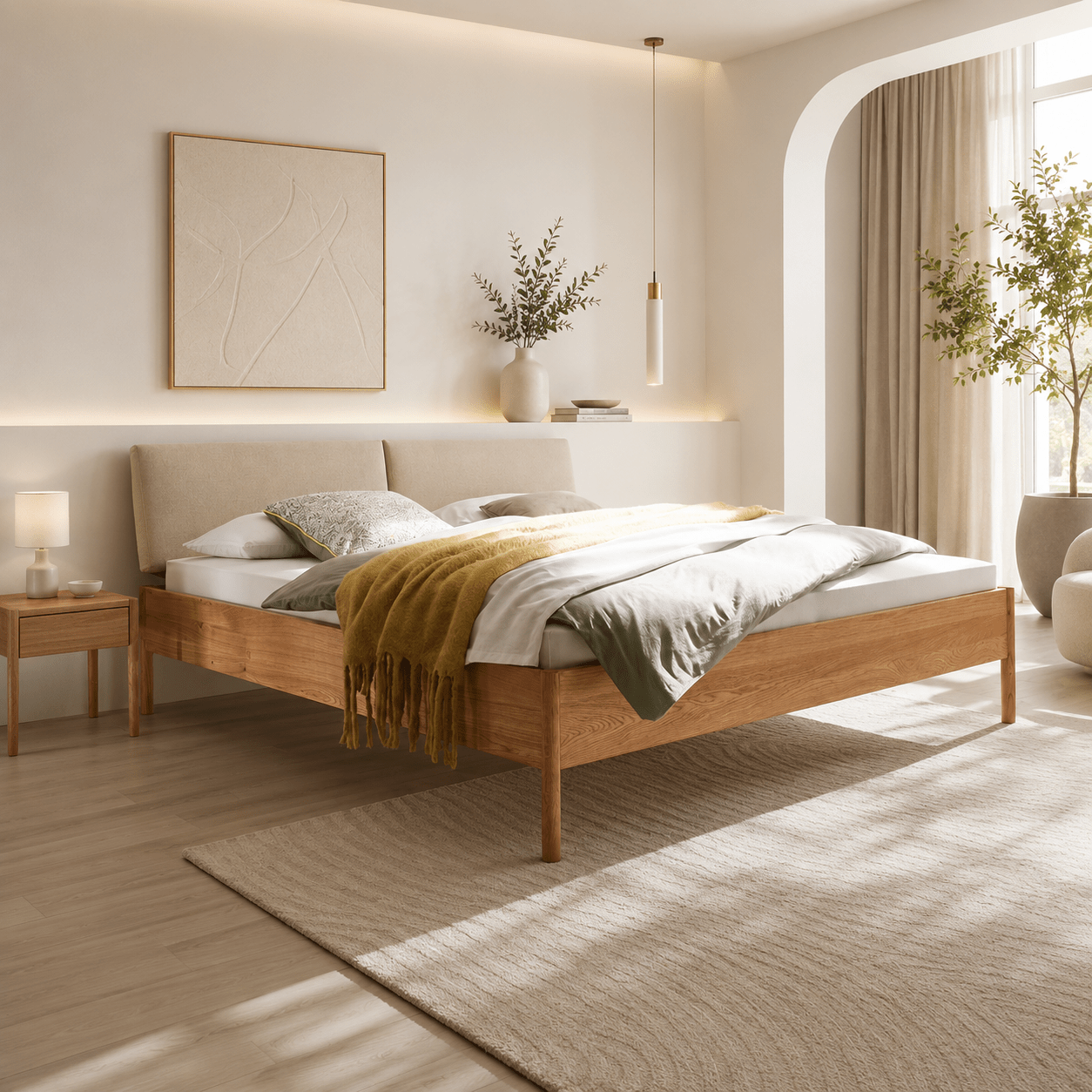 Luxe massief houten bed kopen van het merk Van Schaik Tivoli