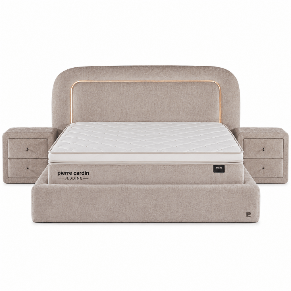 Doorsnede van het 28 cm dikke matras met 7-zone pocketvering en HR-koudschuim