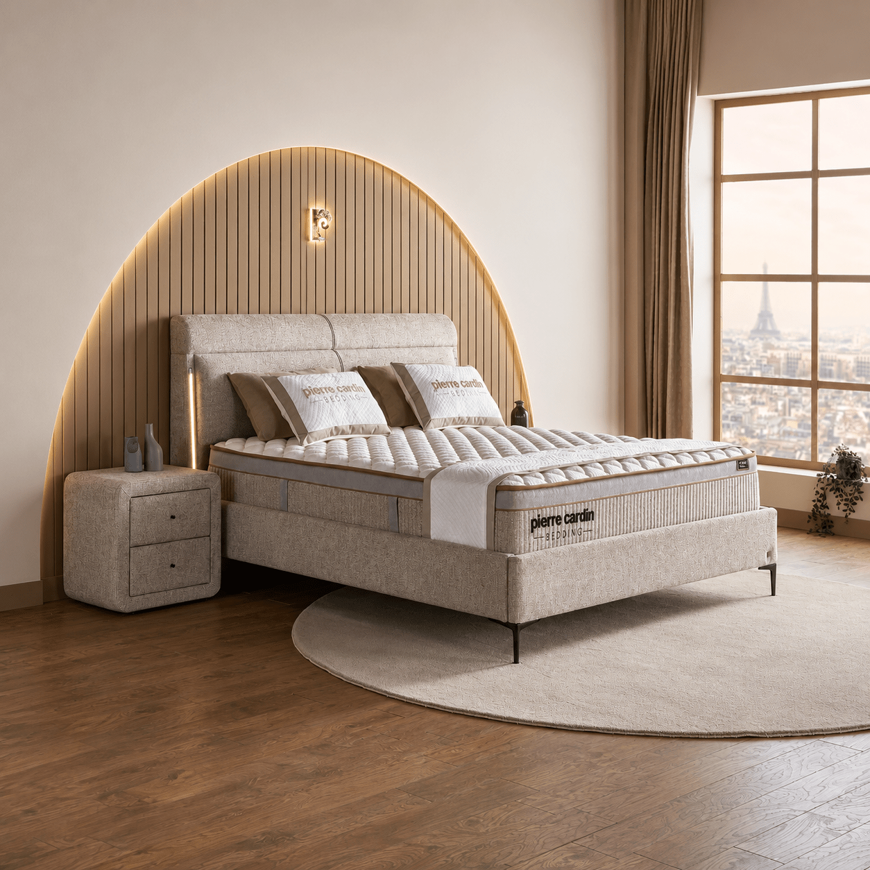 Pierre Cardin opbergboxspring Palais inclusief 28 cm matras en koudschuim topper