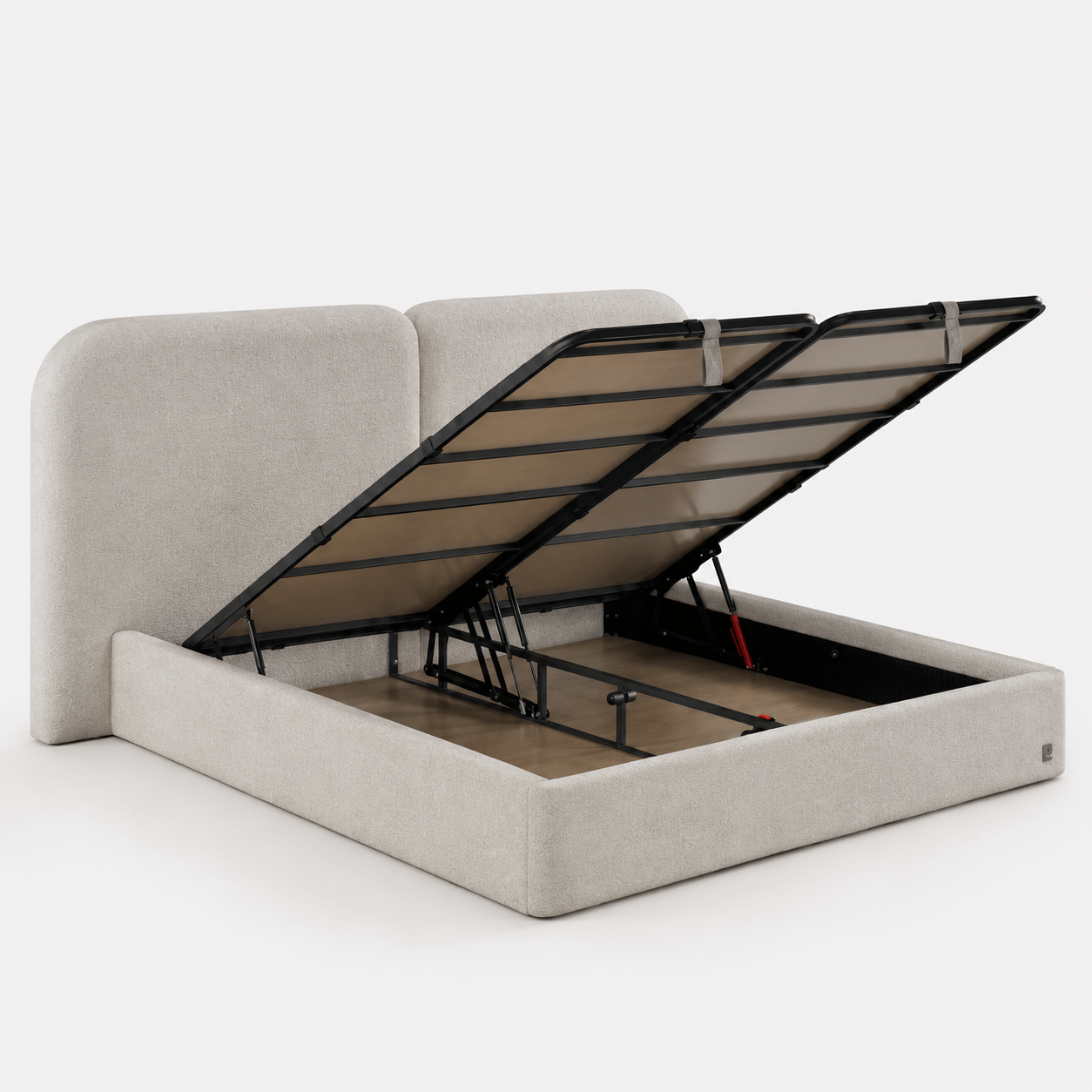 Ademende bamboo tijk op het pierre cardin opbergbed cordoba