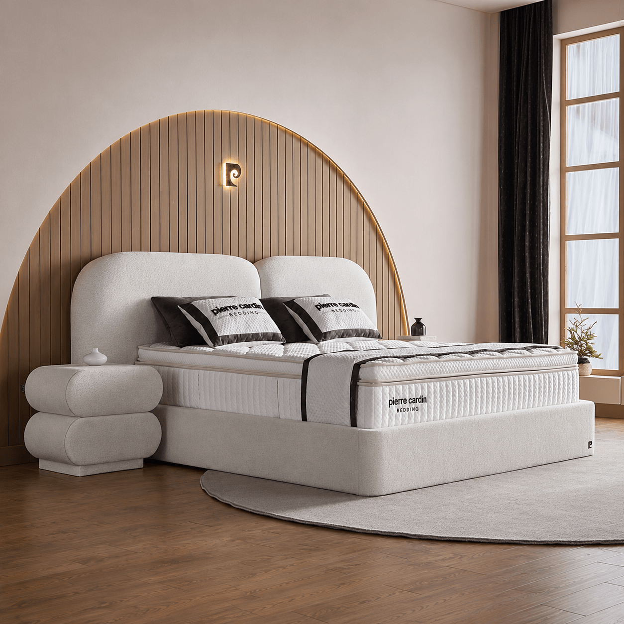 Pierre Cardin opbergboxspring Cordoba inclusief 28 cm matras en koudschuim topper