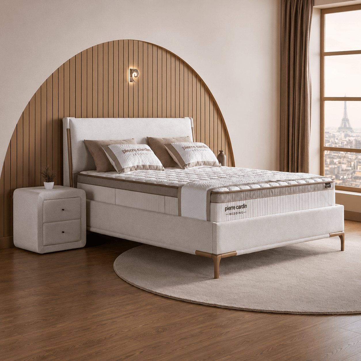 Pierre Cardin opbergboxspring Elysee inclusief 28 cm matras en koudschuim topper