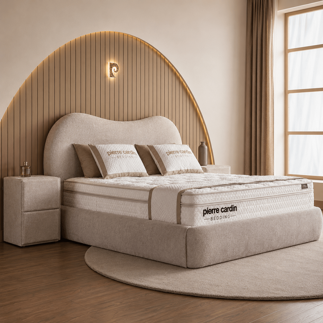 Pierre Cardin LUNE Opbergbed met luxe hoofdbord