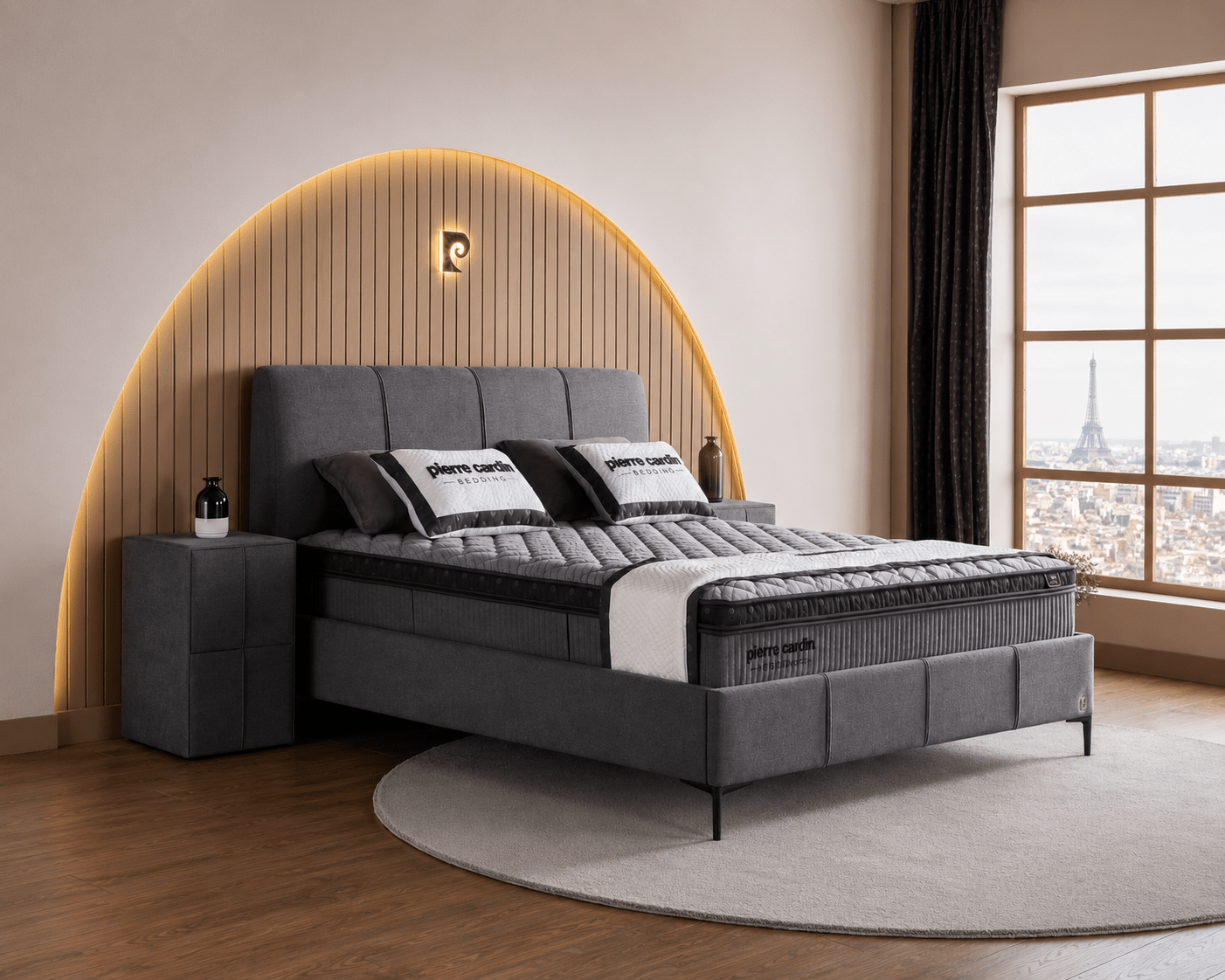 Pierre Cardin opbergboxspring Leon inclusief 28 cm matras en koudschuim topper