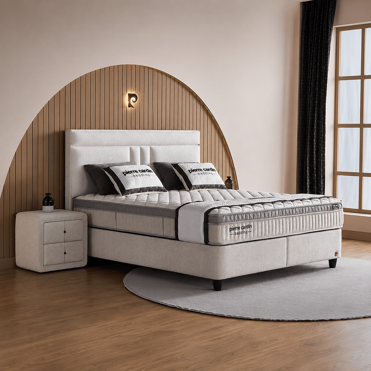 Pierre Cardin opbergboxspring Genova inclusief 28 cm matras en koudschuim topper