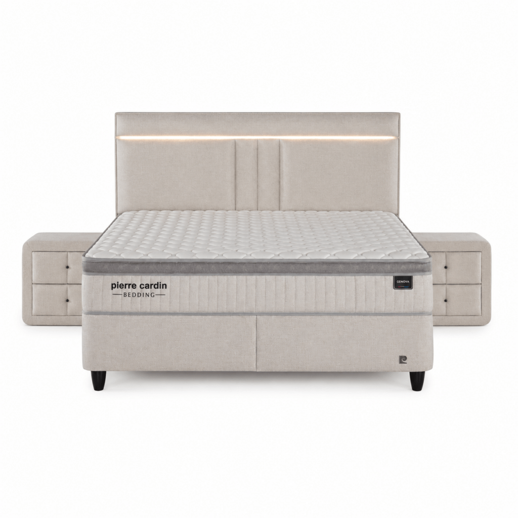 Doorsnede van het 28 cm dikke matras met 7-zone pocketvering en HR-koudschuim