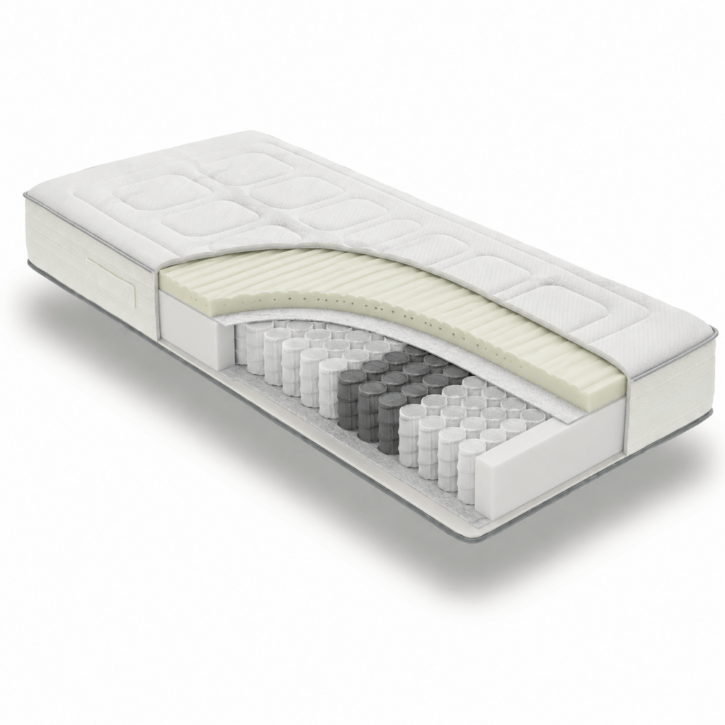 Horizontale handgrepen op het pocketveringmatras platinum