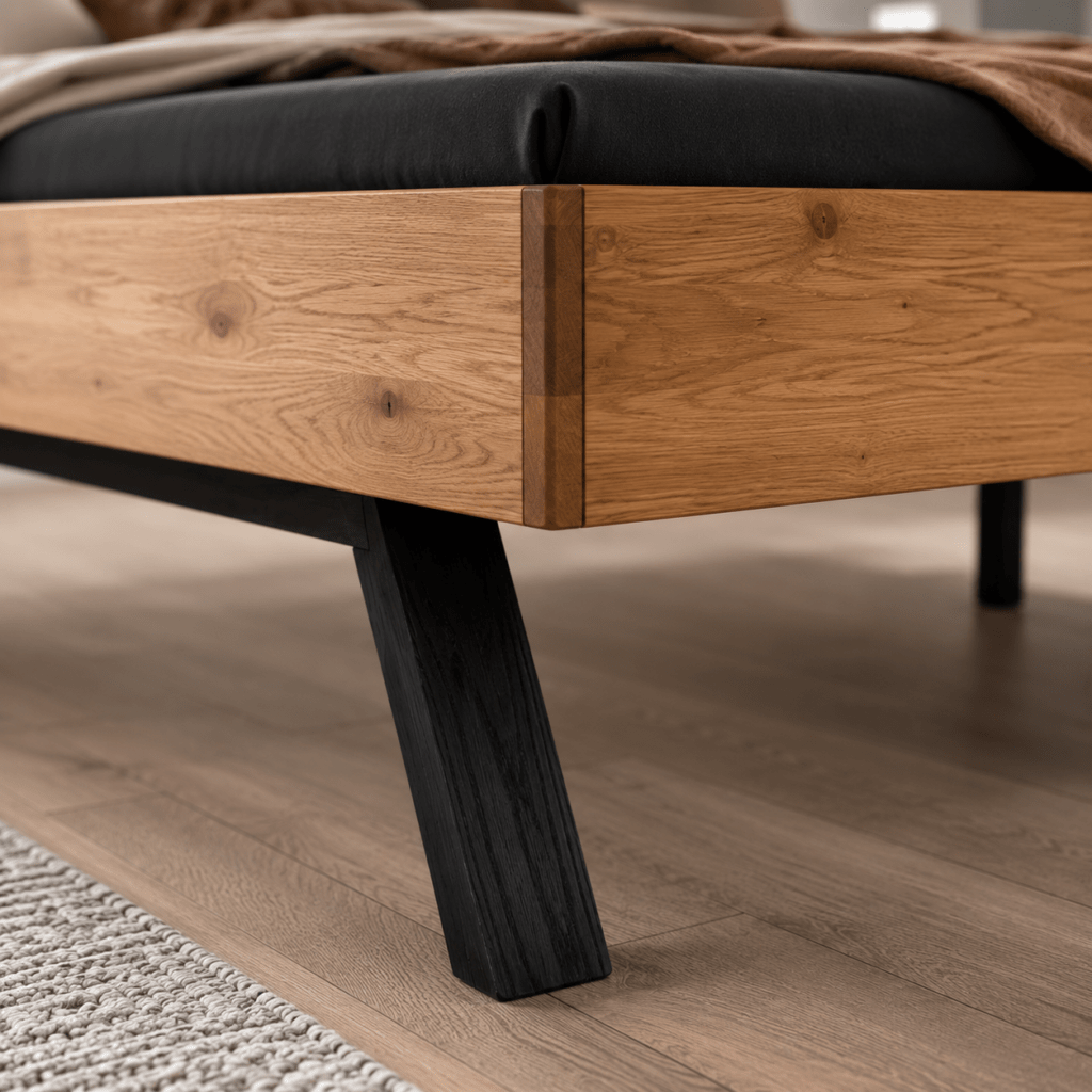 Forestales Redwood eiken bed met alternatieve houten pootvarianten