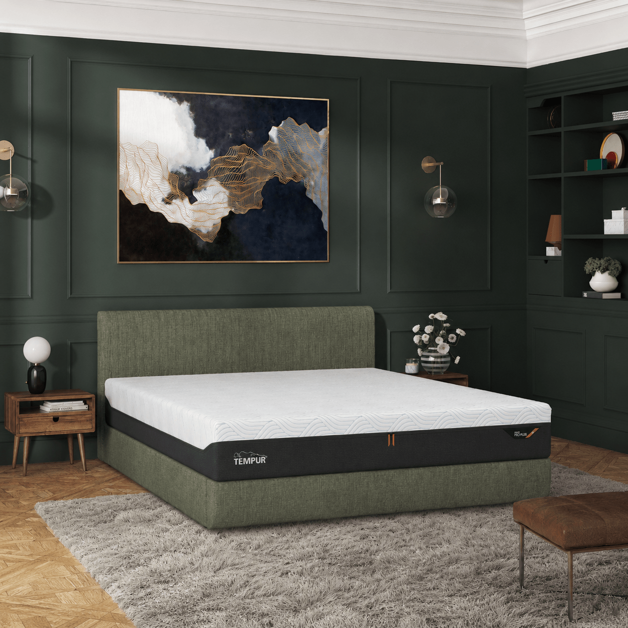 Luxe TEMPUR Arc™ bed met Vertical hoofdbord