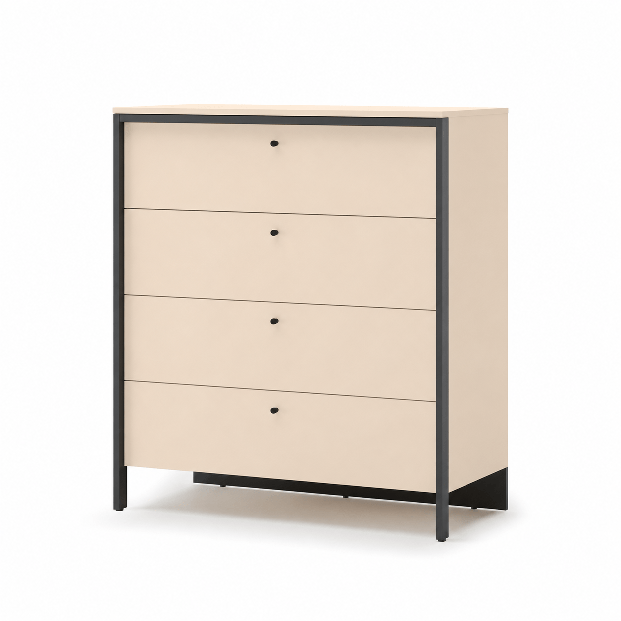 Lenart Enna Complete Slaapkamer Set – Beige / Zwart / Vincenza Eiken - Afbeelding 7