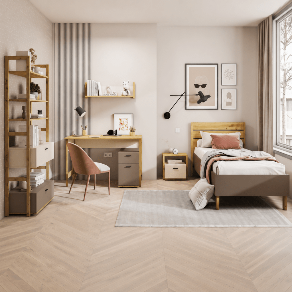 Lenart Lenny bureau voor tienerkamer Artisan eiken beige