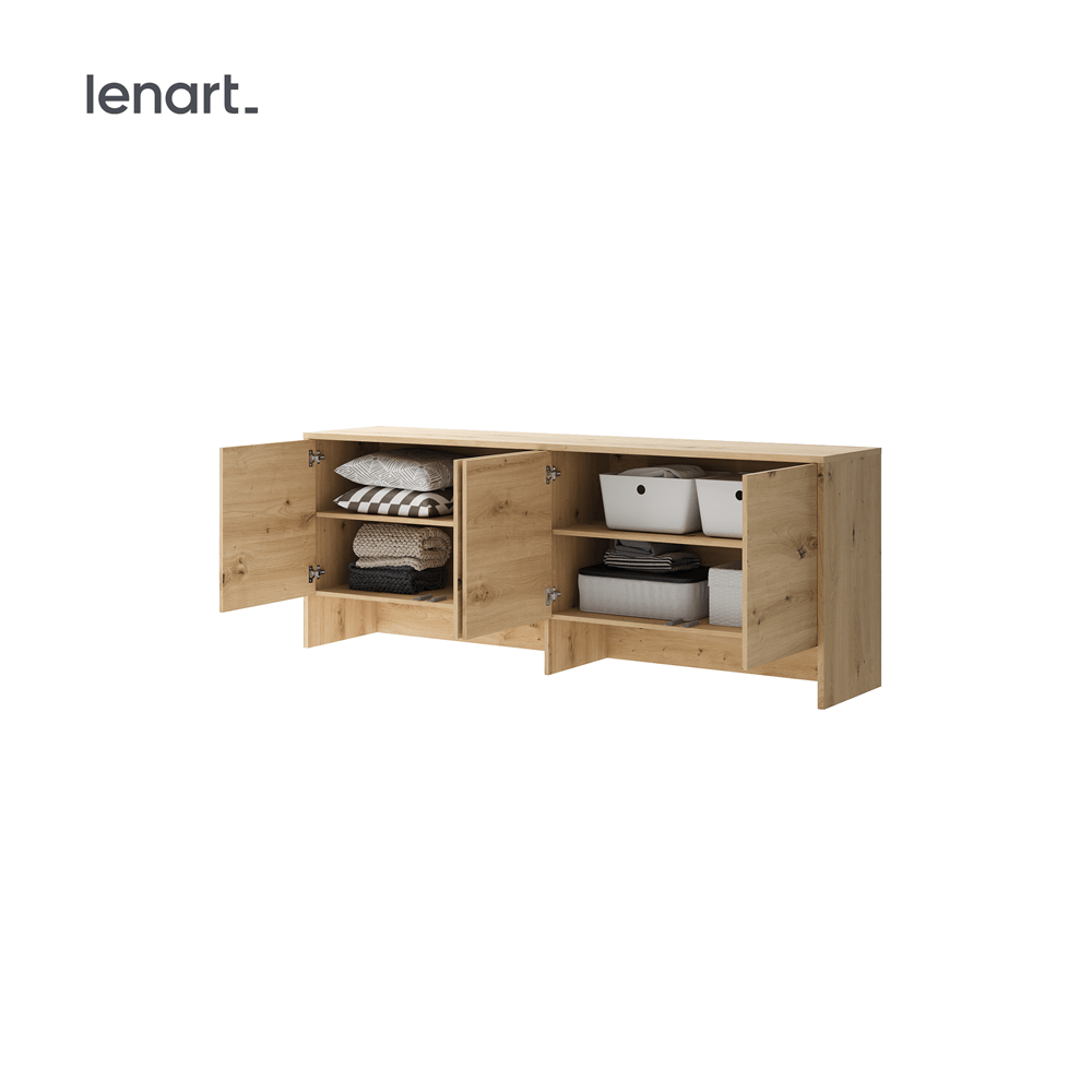 Lenart Bed Concept Horizontaal Opklapbed 90x200 - Eikenkleur - Afbeelding 10
