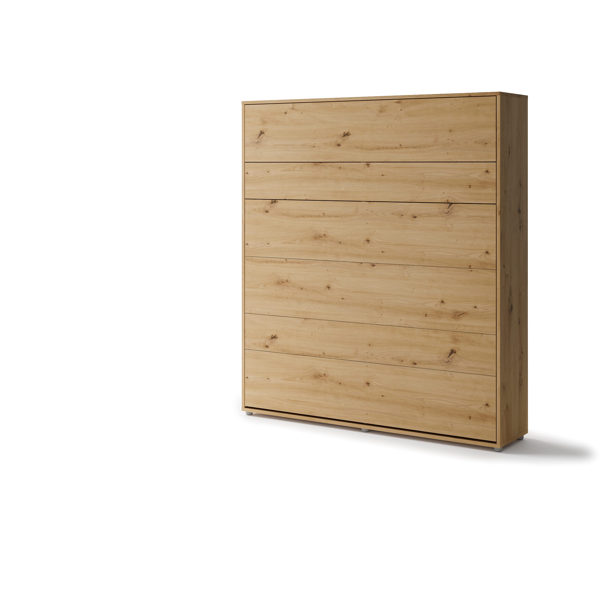 Lenart Bed Concept verticaal opklapbed 180x200 eikenkleur ingeklapt