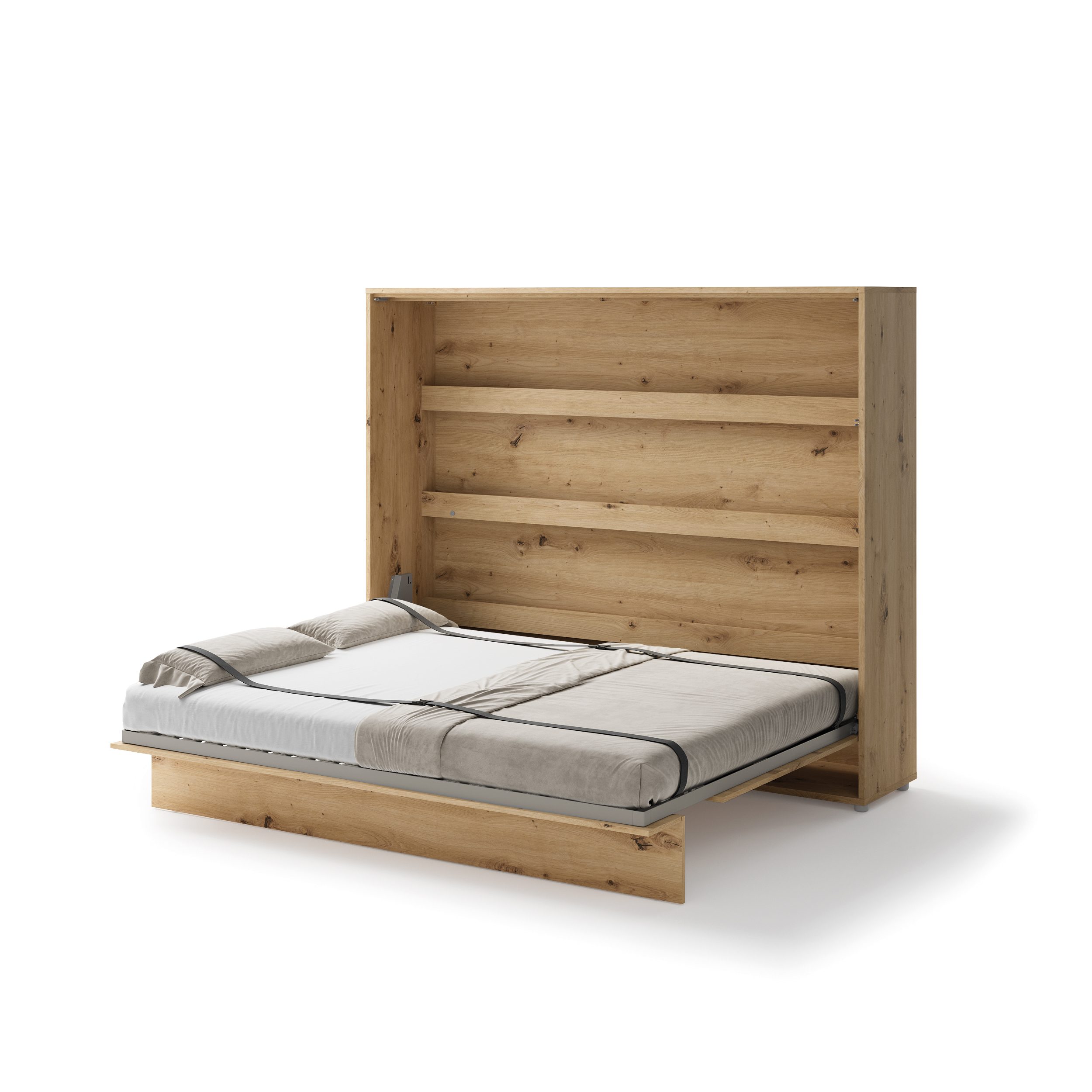 Lenart Bed Concept Horizontaal Opklapbed 160x200 - Eikenkleur - Afbeelding 9