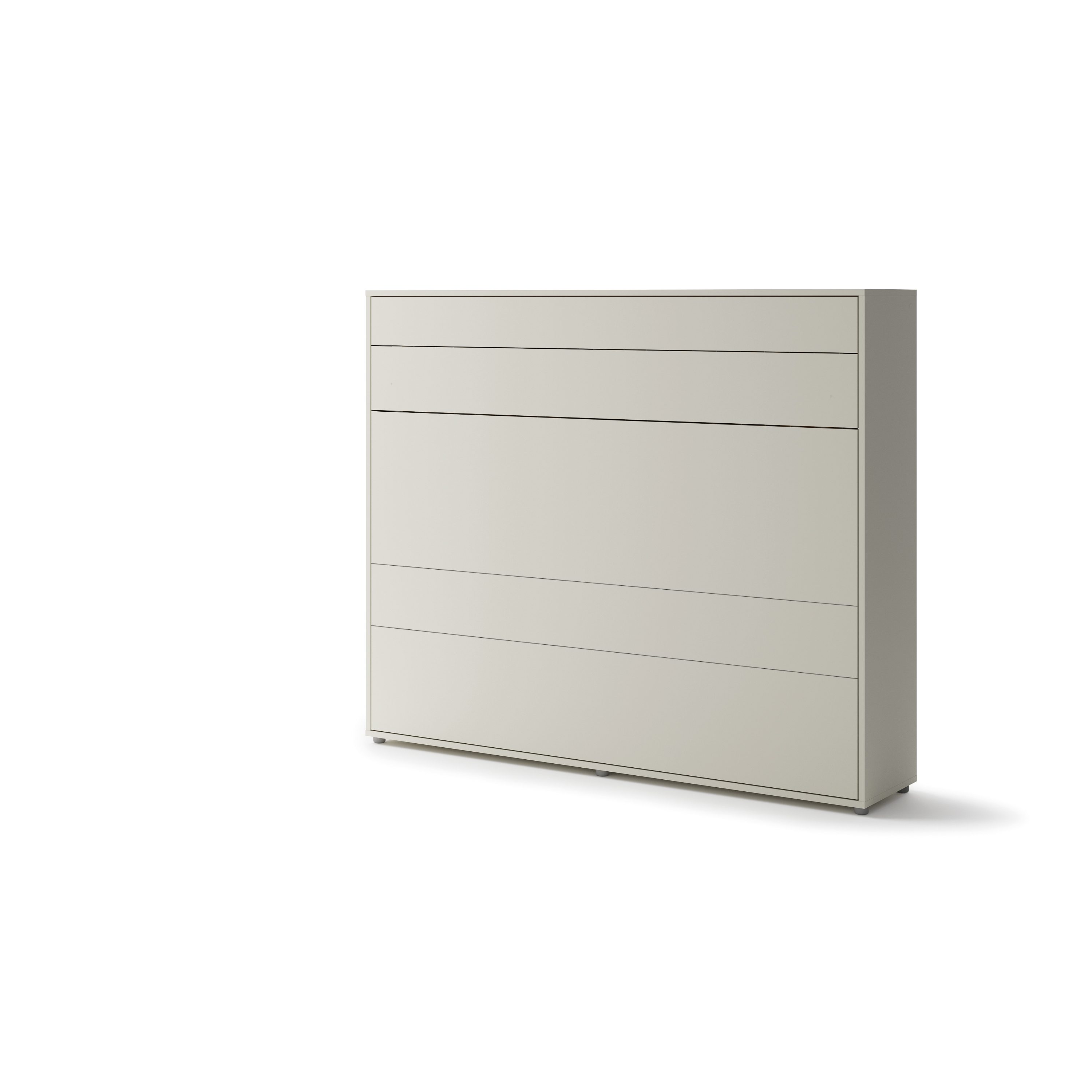 Lenart horizontaal opklapbed 160x200 cashmere ingeklapt als kastenwand