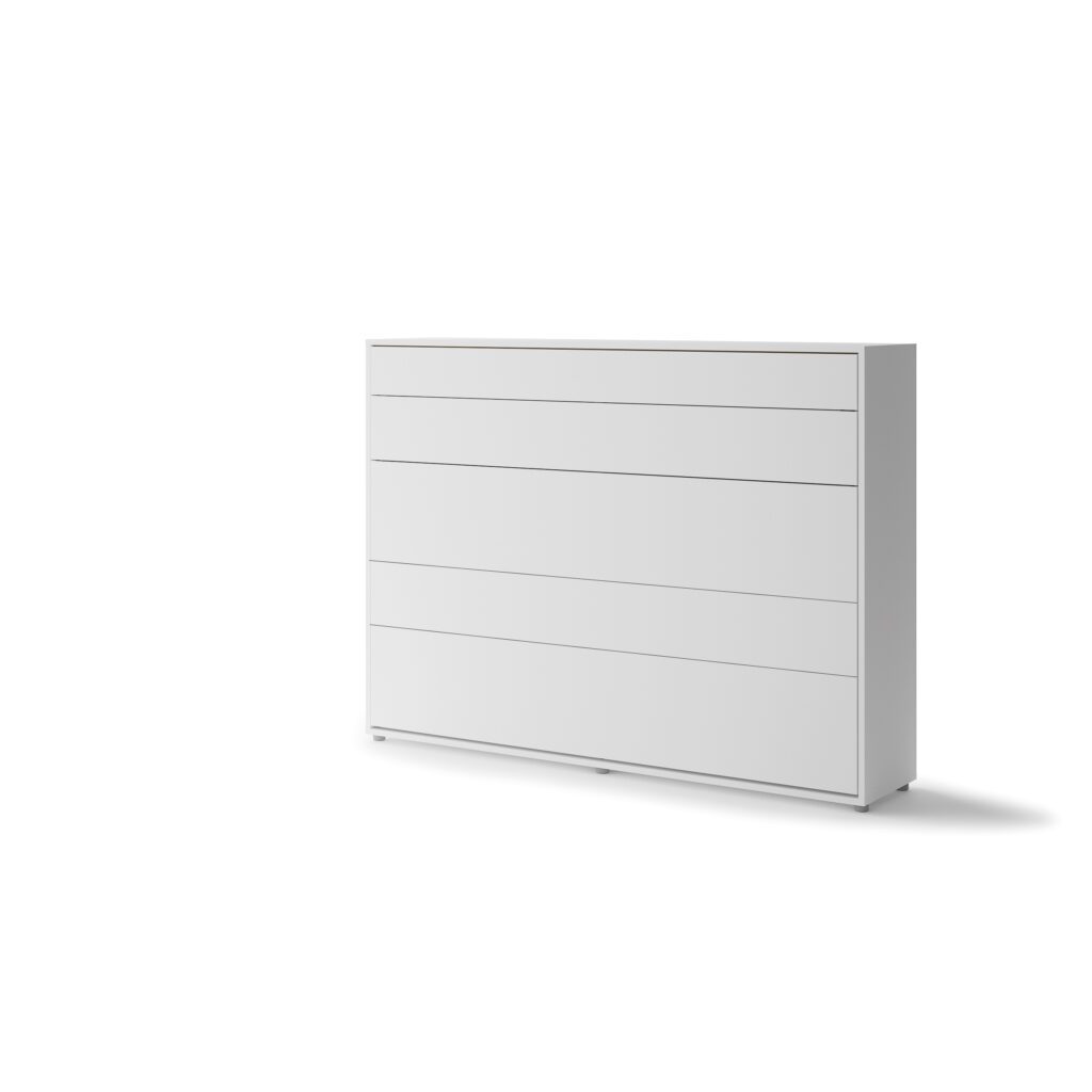 Lenart Bed Concept horizontaal opklapbed 140x200 wit ingeklapt