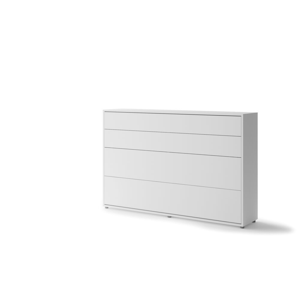 Lenart Bed Concept horizontaal opklapbed 120x200 wit ingeklapt