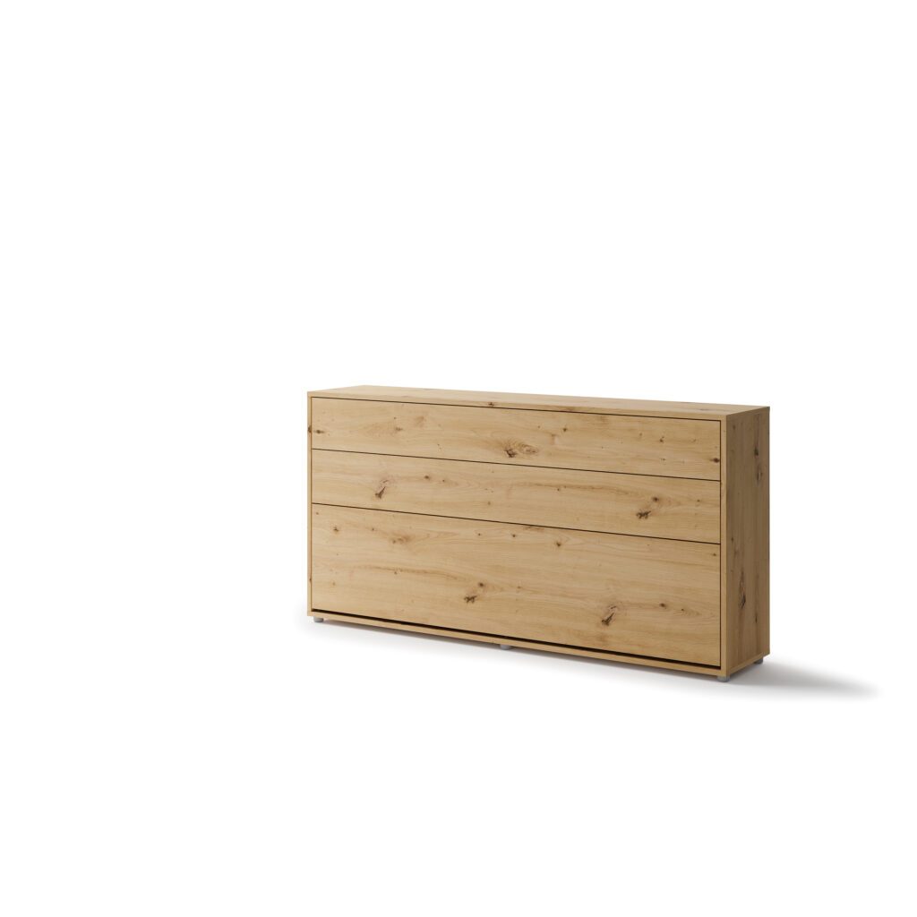 Lenart Bed Concept horizontaal opklapbed 90x200 eikenkleur ingeklapt