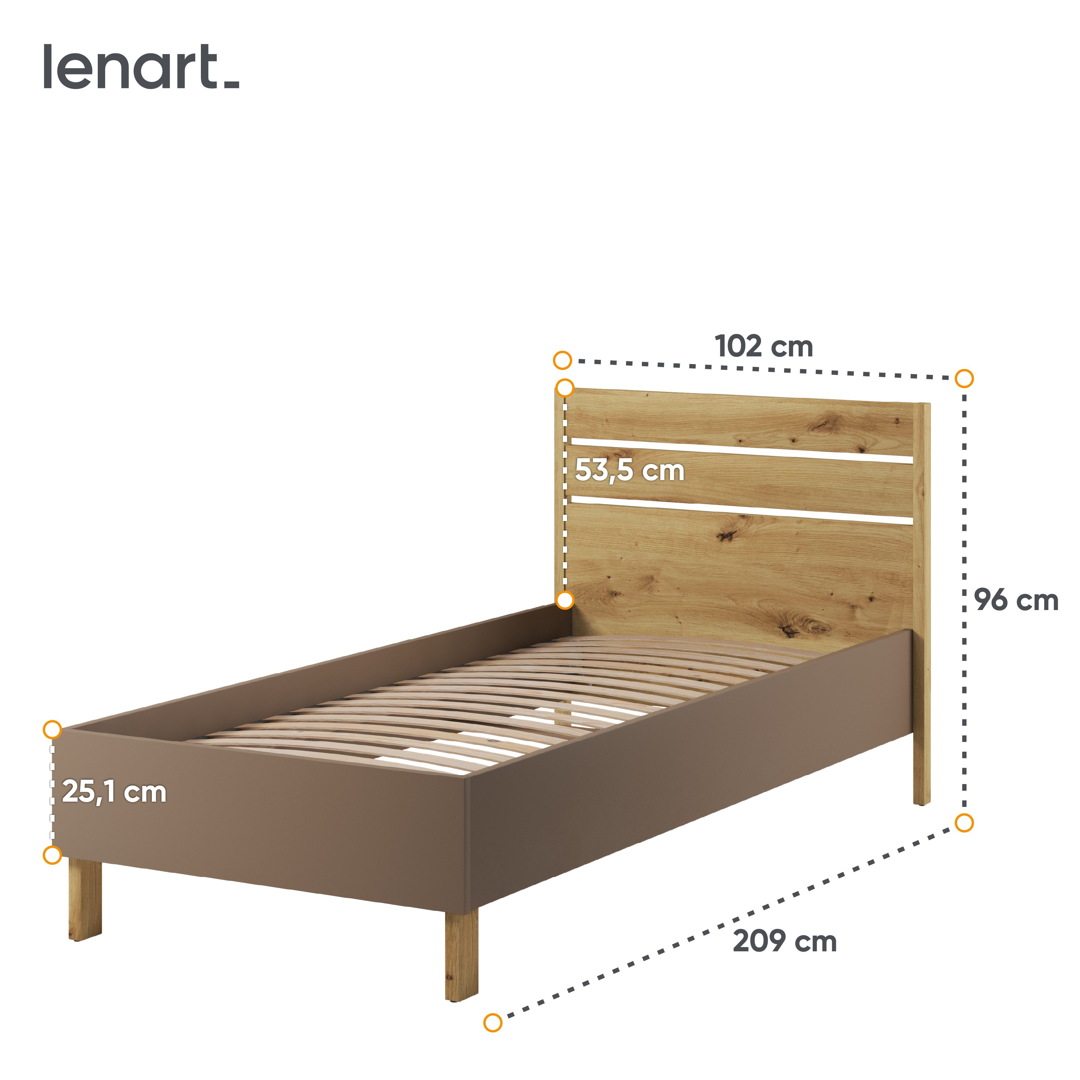 Lenart Lenny Complete Kinderkamer Set – Artisan Eiken / Beige / Truffel - Afbeelding 6
